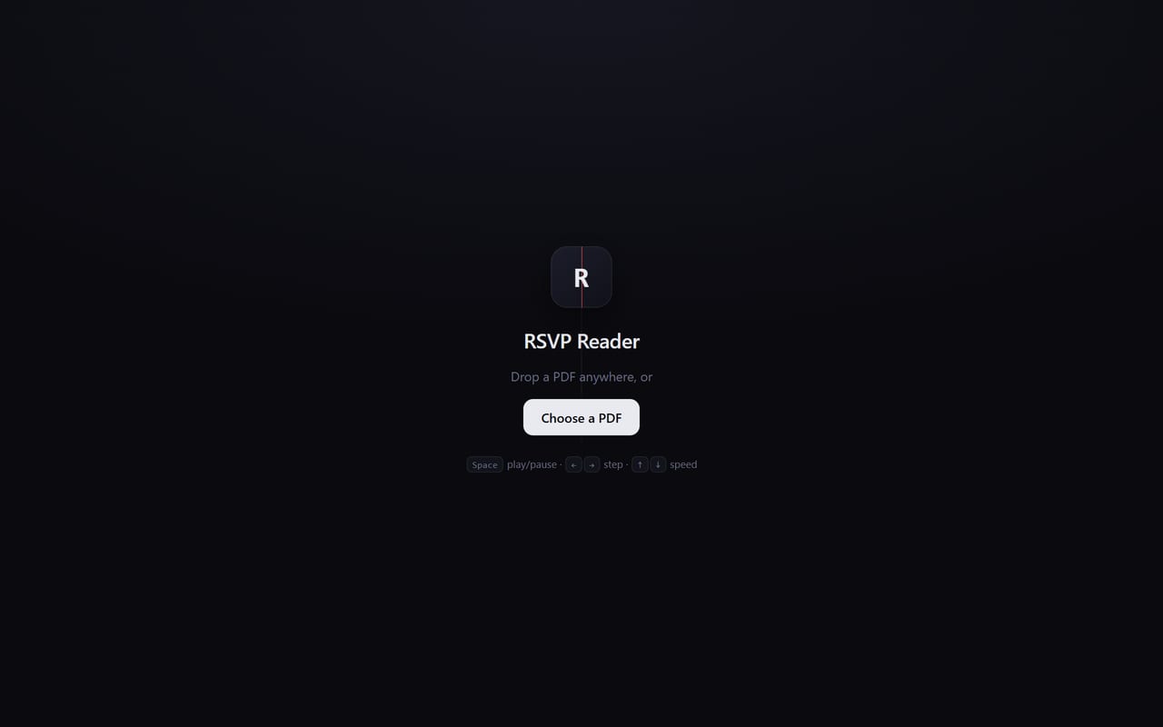 RSVP Reader — speed-reading PDF tool