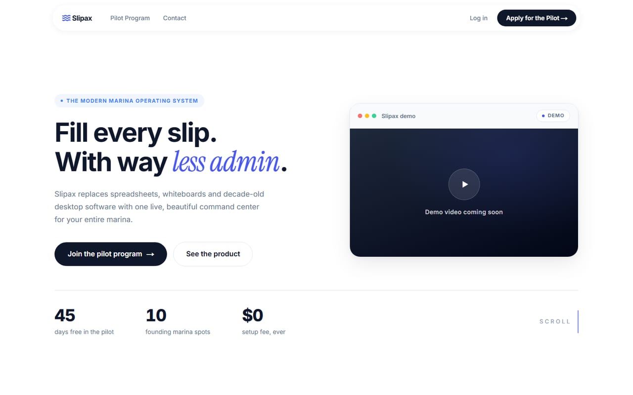 Slipax — marina operating system